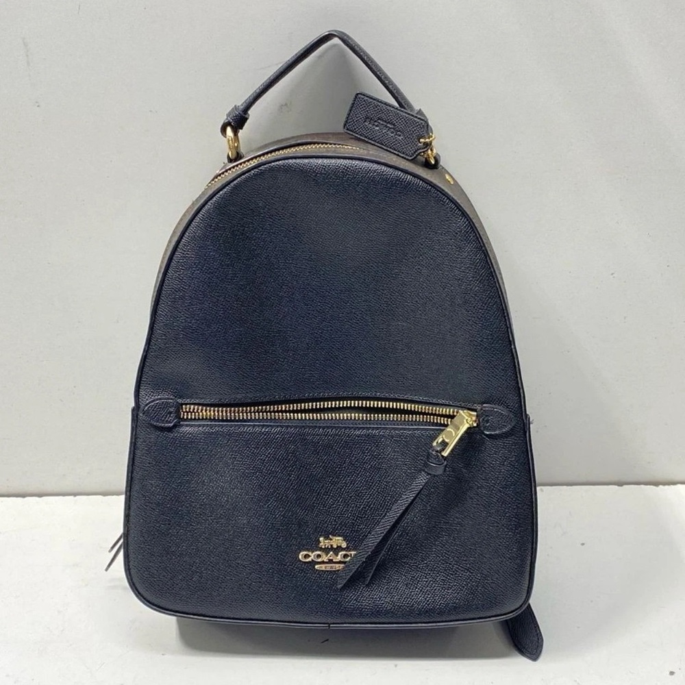 COACH Jordyn Backpack in Black with Signature C on the side EUC - Picture 2 of 9